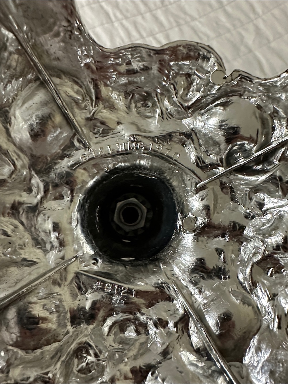 L&L WMC LOEVSKY 1970 VINTAGE SILVER COLOR 6-8 oz BRANDI GLASS HOLDER TRAY - Picture 7 of 8